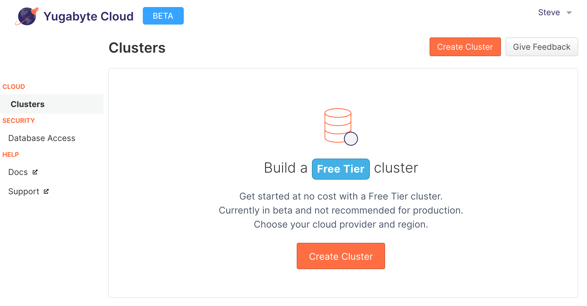 Build a Free Tier cluster