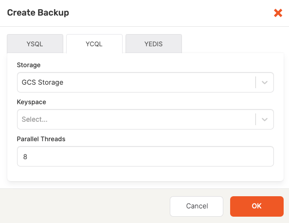 Create Backup - YSQL